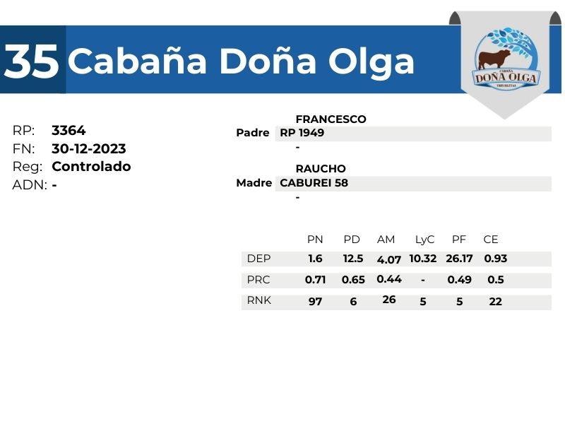 35 DOÑA OLGA 3364 - 9 SEPTIEMBRE FORMOSA