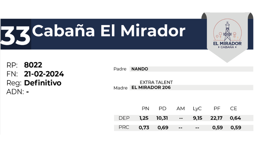 33 EL MIRADOR BRANGUS 8022 - 27 AGOSTO LAS BREÑAS