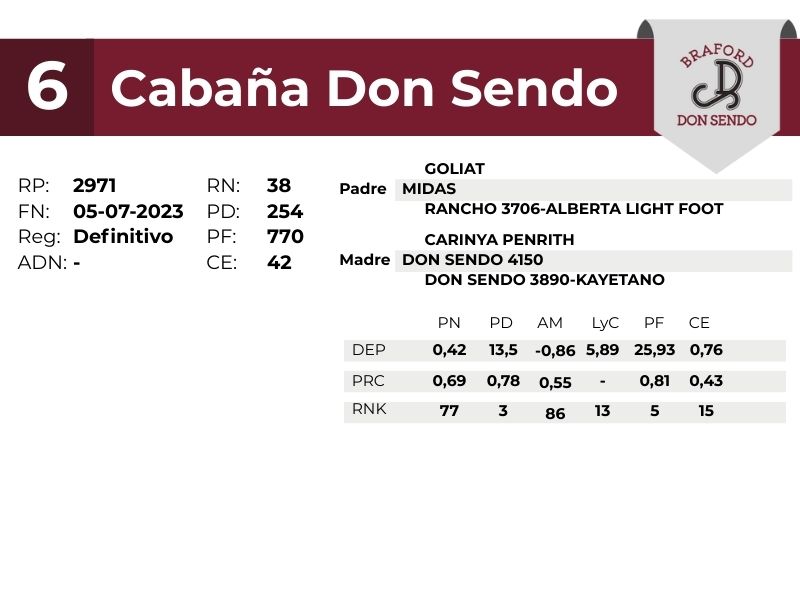 6 DON SENDO 2971 - 9 SEPTIEMBRE FORMOSA